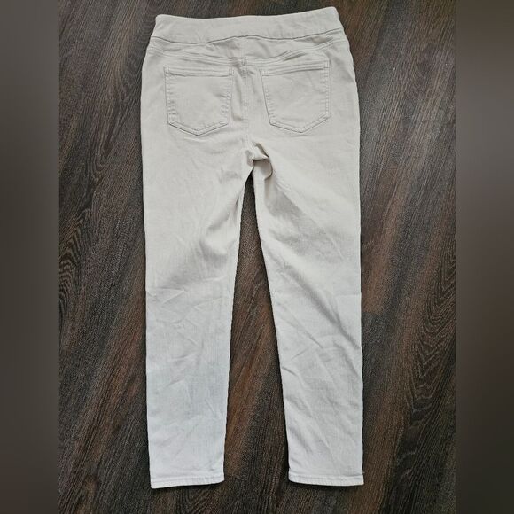 Chico's Jeggings Women’s 30x25.5 Ivory Pull On Ankle Button Detail Skinny GUC - Picture 6 of 7